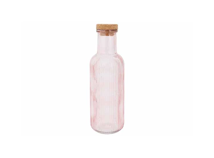 Raya fles roze -1l - met kurk d8,7xh27,8cm