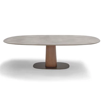 Front Eettafel Storq superellips centrale poot Bree's New World