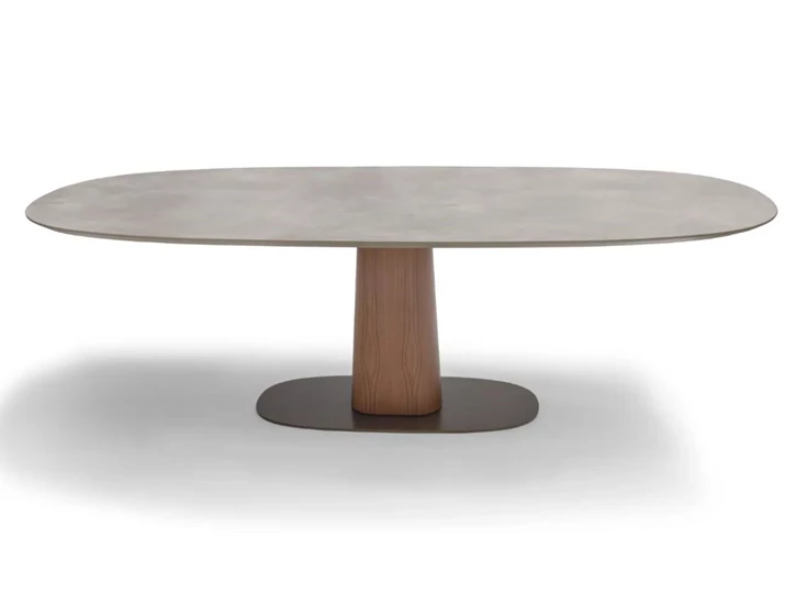 Front Eettafel Storq superellips centrale poot Bree's New World