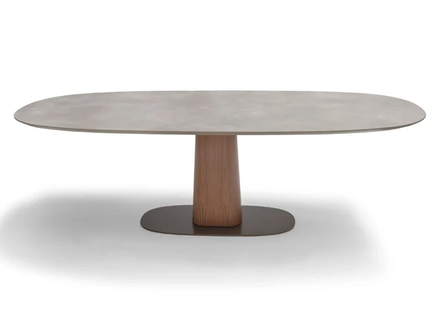 Front Eettafel Storq superellips centrale poot Bree's New World