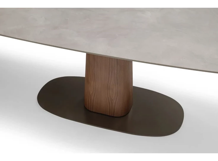 Detail Eettafel Storq superellips centrale poot Bree's New World