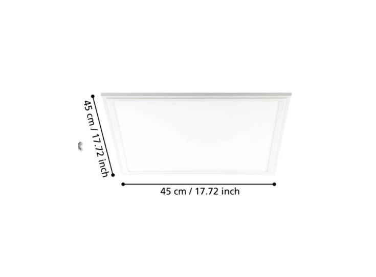 Salobrena 1 plafondlamp- 45x45- 4000K- afmetingen