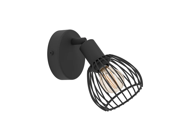 Sonnino wand/plafondspot- E14- zwart