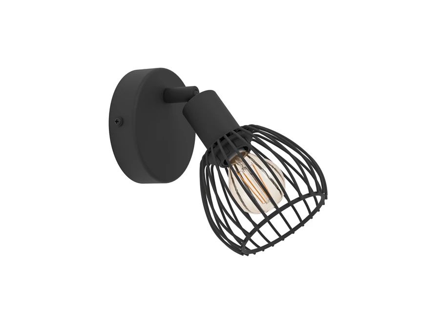 Sonnino wand/plafondspot- E14- zwart