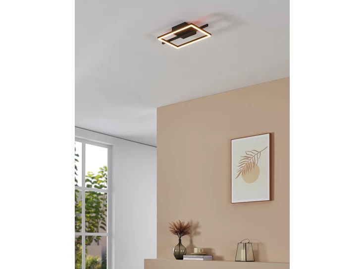 Amandolo plafondlamp- 20x40cm- zwart- sfeerbeeld