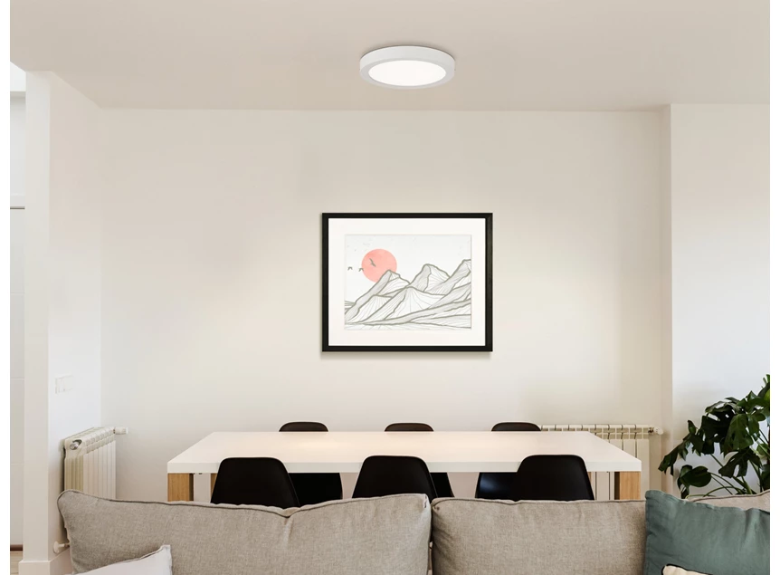 Idun-e plafondlamp- Ø22.5cm- 4000K- sfeerbeeld