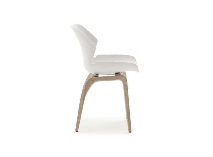 Zijkant Stoel Tooon Original wit New Oak Base Toon De Somer