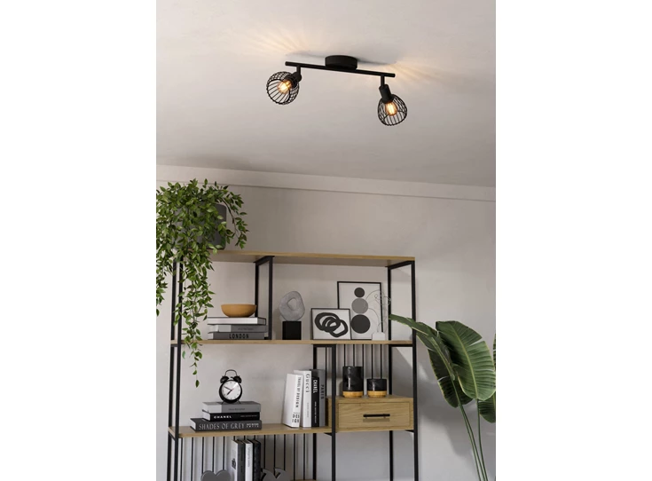 Sonnino plafondlamp- E14- zwart- sfeerbeeld