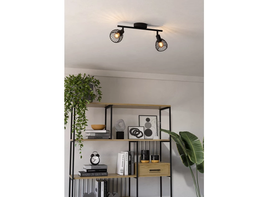 Sonnino plafondlamp- E14- zwart- sfeerbeeld