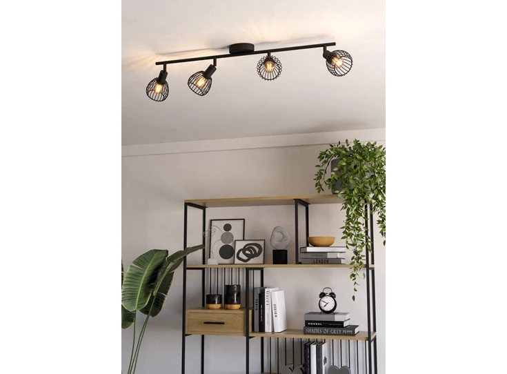 Sonnino plafondlamp- E14- zwart- sfeerbeeld