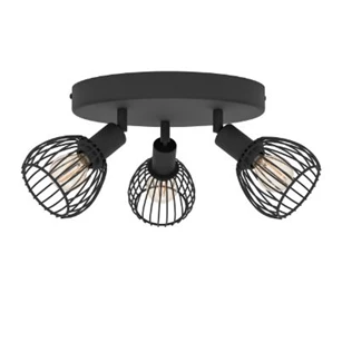 Sonnino plafondlamp- rond- Ø25cm- zwart- E14