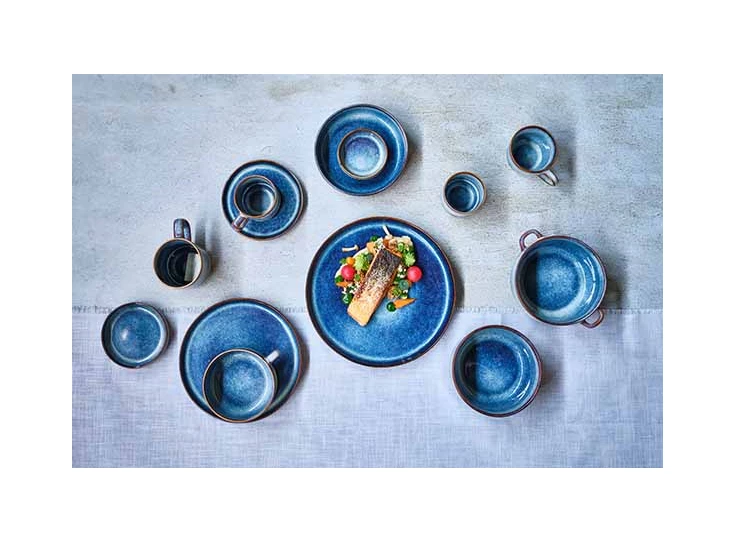 Jade indigo- dessertbord- Ø22,5xh2,5cm- collectie