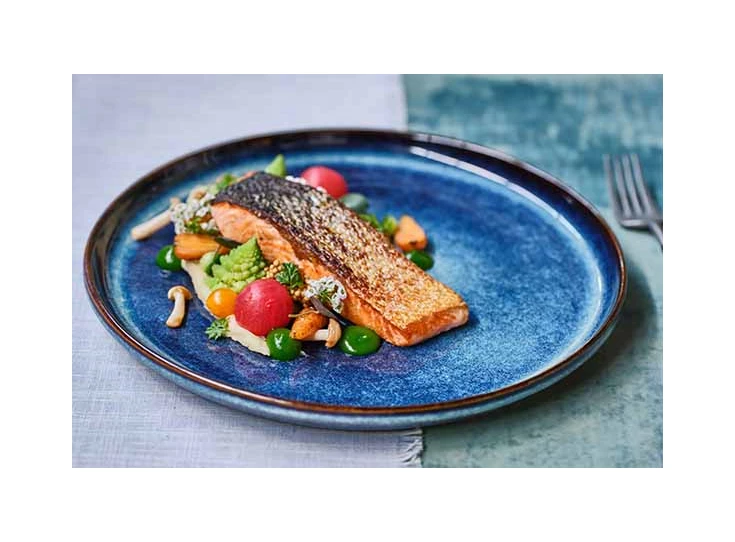 Jade indigo- plat bord- Ø27xh2,7cm- sfeerbeeld