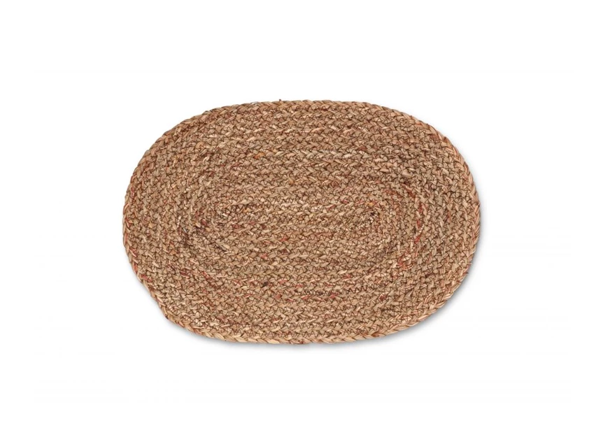 Maisblad placemat- ovaal- bruin- 45x30cm