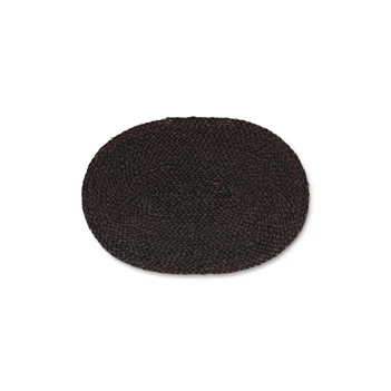 Maisblad placemat- ovaal- zwart- 45x30cm