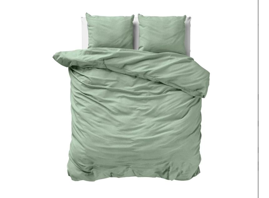 Mousseline Perkal- groen- 140*200/220