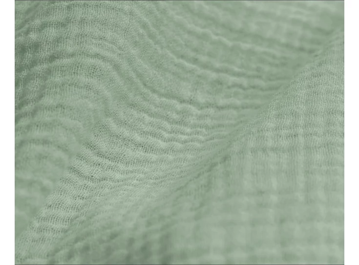 Mousseline Perkal- groen- 200*200/220- detail