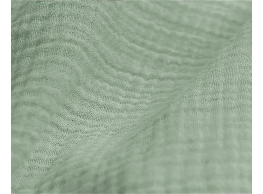 Mousseline Perkal- groen- 240*200/220- detail
