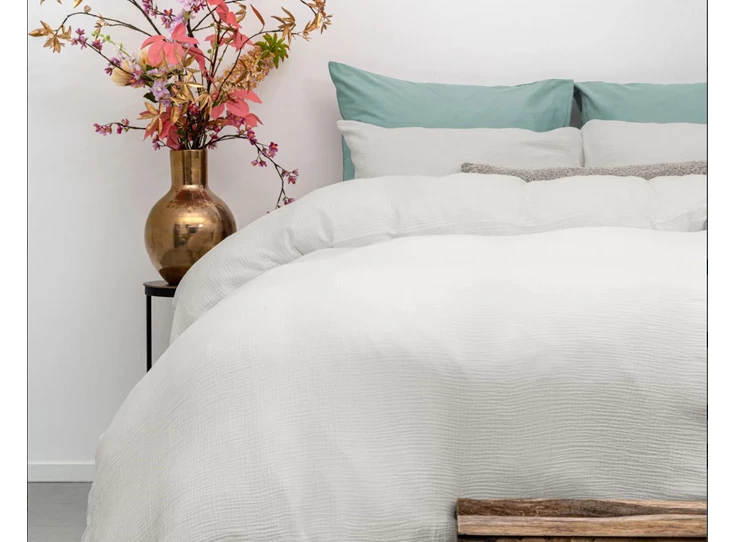 Mousseline Perkal- off wit- 140*200/220- sfeerbeeld