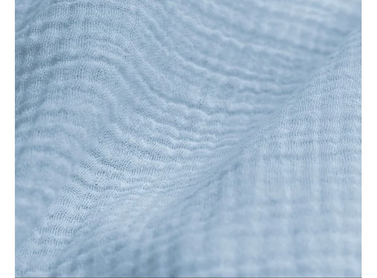 Mousseline Perkal- sky blauw- 240*200/220- detail
