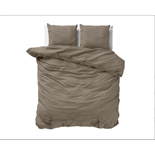 Mousseline Perkal- taupe- 200*200/220