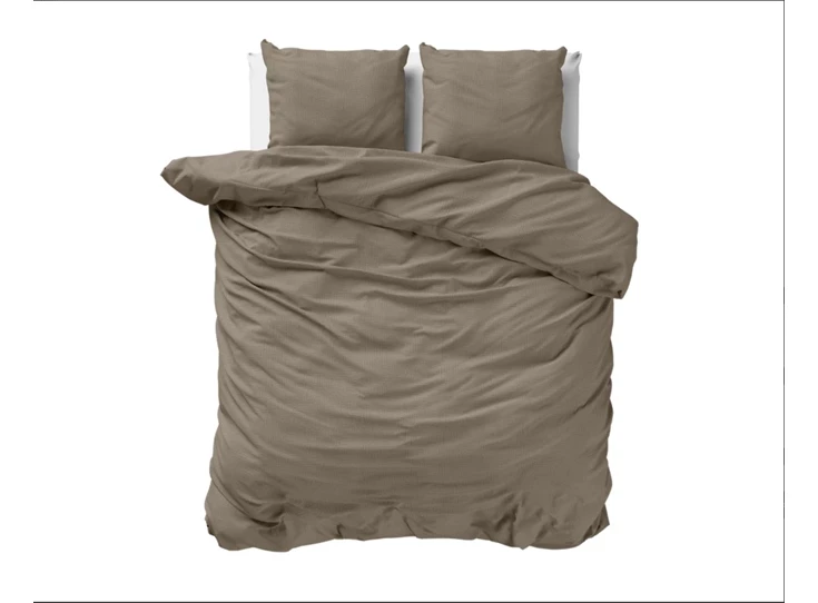 Mousseline Perkal- taupe- 200*200/220