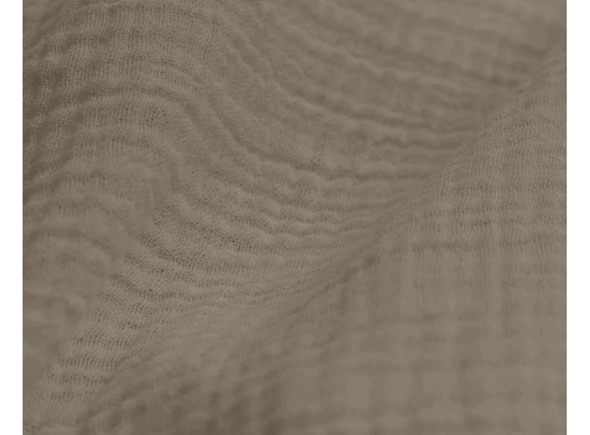 Mousseline Perkal- taupe- 200*200/220- detail