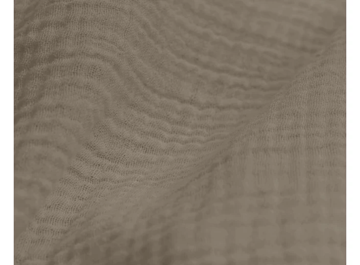 Mousseline Perkal- taupe- 240*200/220- detail