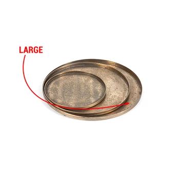 TH1097 sand texture plate antiek goud pijl Dekocandle