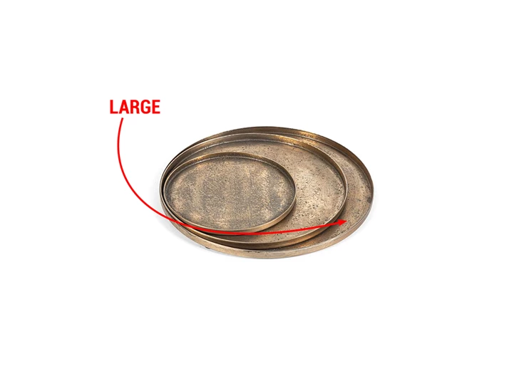 TH1097 sand texture plate antiek goud pijl Dekocandle