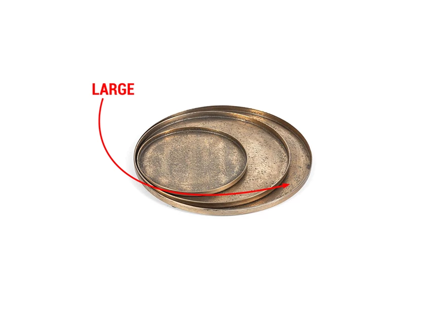 TH1097 sand texture plate antiek goud pijl Dekocandle