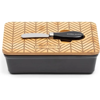 Factory 54 Butter Dish - Porselein - Black