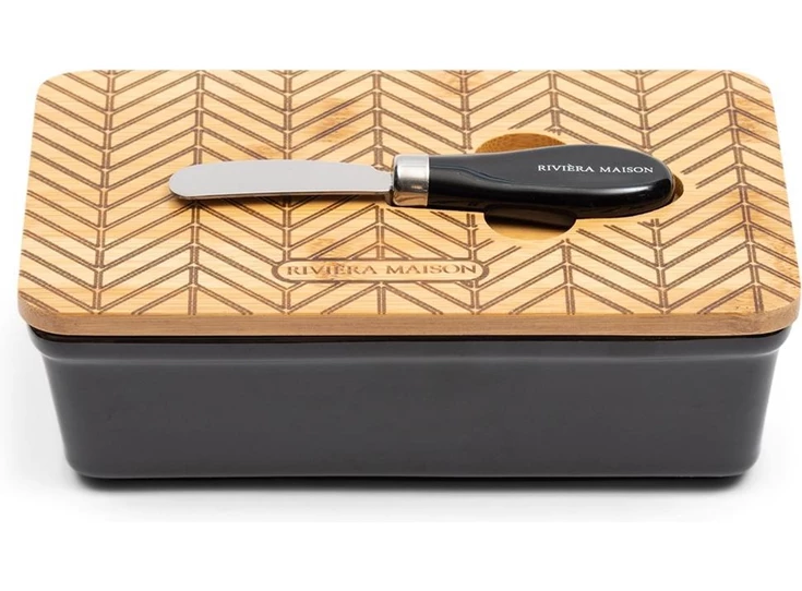 Factory 54 Butter Dish - Porselein - Black