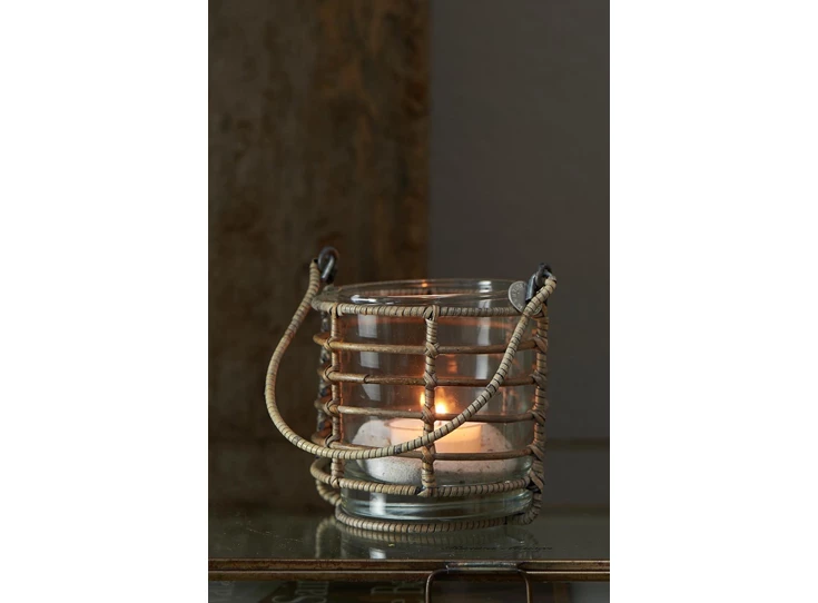 Rustic Rattan Saint-Briac Votive- sfeerbeeld