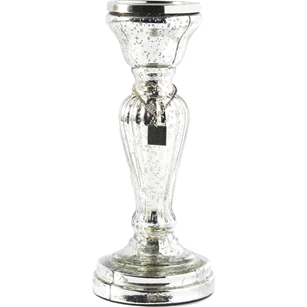 Margaux Candle Holder - M - Kandelaar - Glas - Zilver