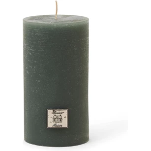 Rustic Candle green Ø7xh13 -Groen