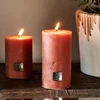 Rustic Candle apricot Ø7xh13