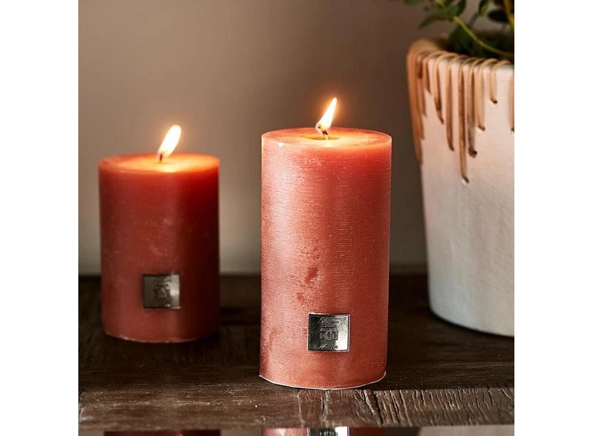 Rustic Candle apricot Ø7xh13