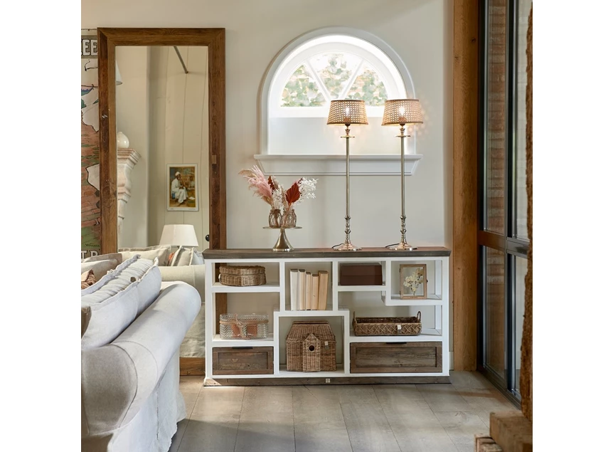 Lovely Webbing Lamp Shade Ø25x20 - Riet - Naturel- sfeerbeeld