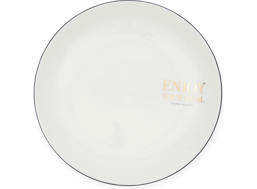Enjoy Your Meal Dinner Plate- Porselein- Ø26x3cm