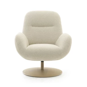 Bijzetzetel Noor stof beige schotelvoet Moome by Indera