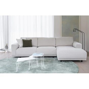 Front Salon Feline met longchair stof wit Moome by Indera