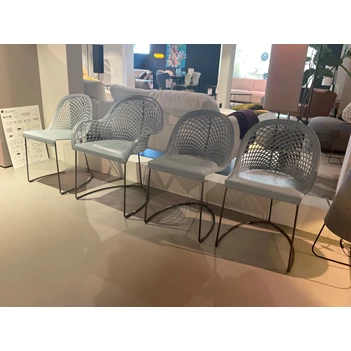 Stoelen Guapa leder licht blauw MIDJ