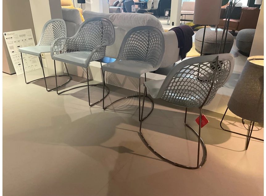 Achterkant Stoelen Guapa leder licht blauw MIDJ