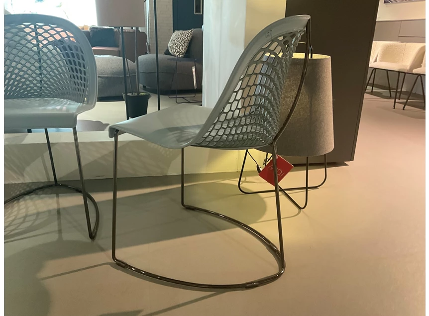 Zijkant Stoelen Guapa leder licht blauw MIDJ