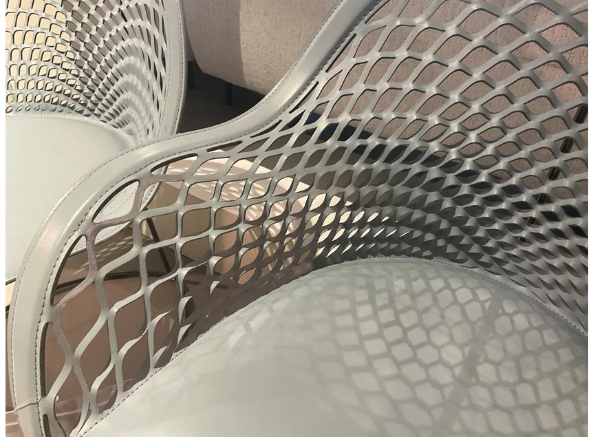 Detail Stoelen Guapa leder licht blauw MIDJ