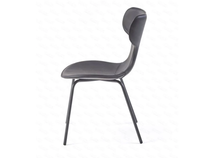 Zijkant Stoel Ego Fia bonded leather black Lievens