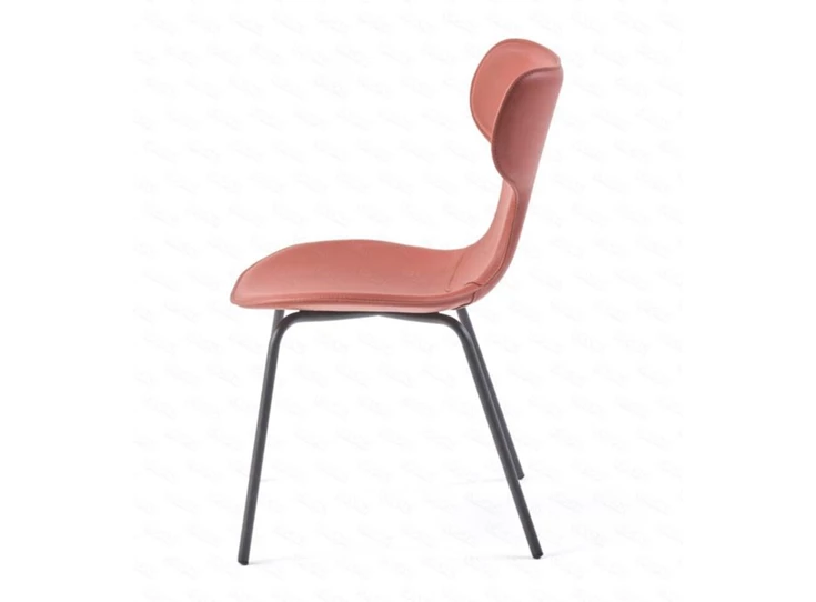 Zijkant Stoel Ego Fia bonded leather terra Lievens