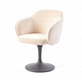 Armstoel Droplet Saxon stof beige draaivoet Lievens