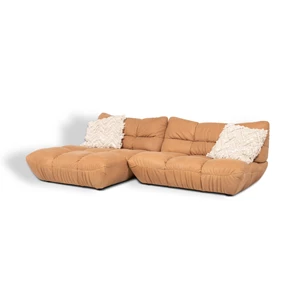 Zetel Passion met longchair leder cognac Designwerk
